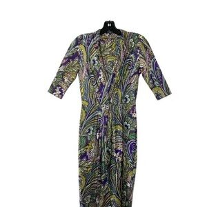 Multicolor Paisley Print Dress